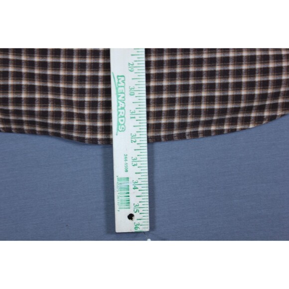 Vintage LL Bean Men Slightly Fitted Flannel Button Down Shirt Heavyweight L Tall - Picture 7 of 10